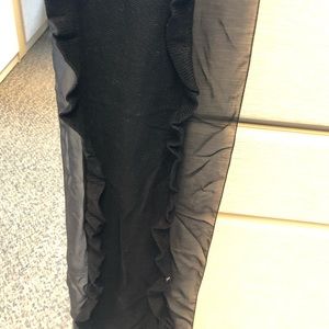 Scarf, 2 layers, cashmere on silk.